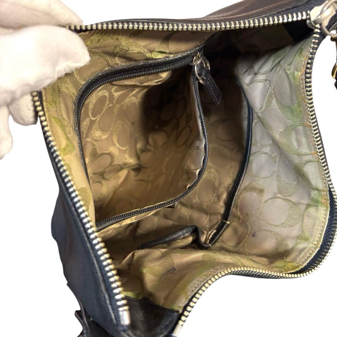 OLD COACH 　グラブタンレザー　ショルダーバッグ　ヴィンテージ　黒