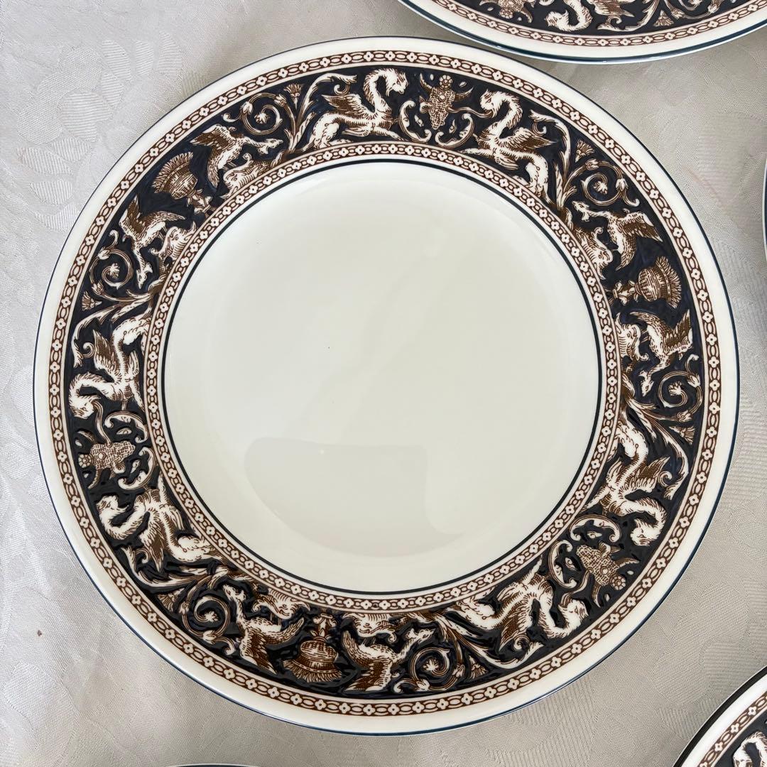 【】フロレンティーン　コバルト　プレート　6枚　20cm