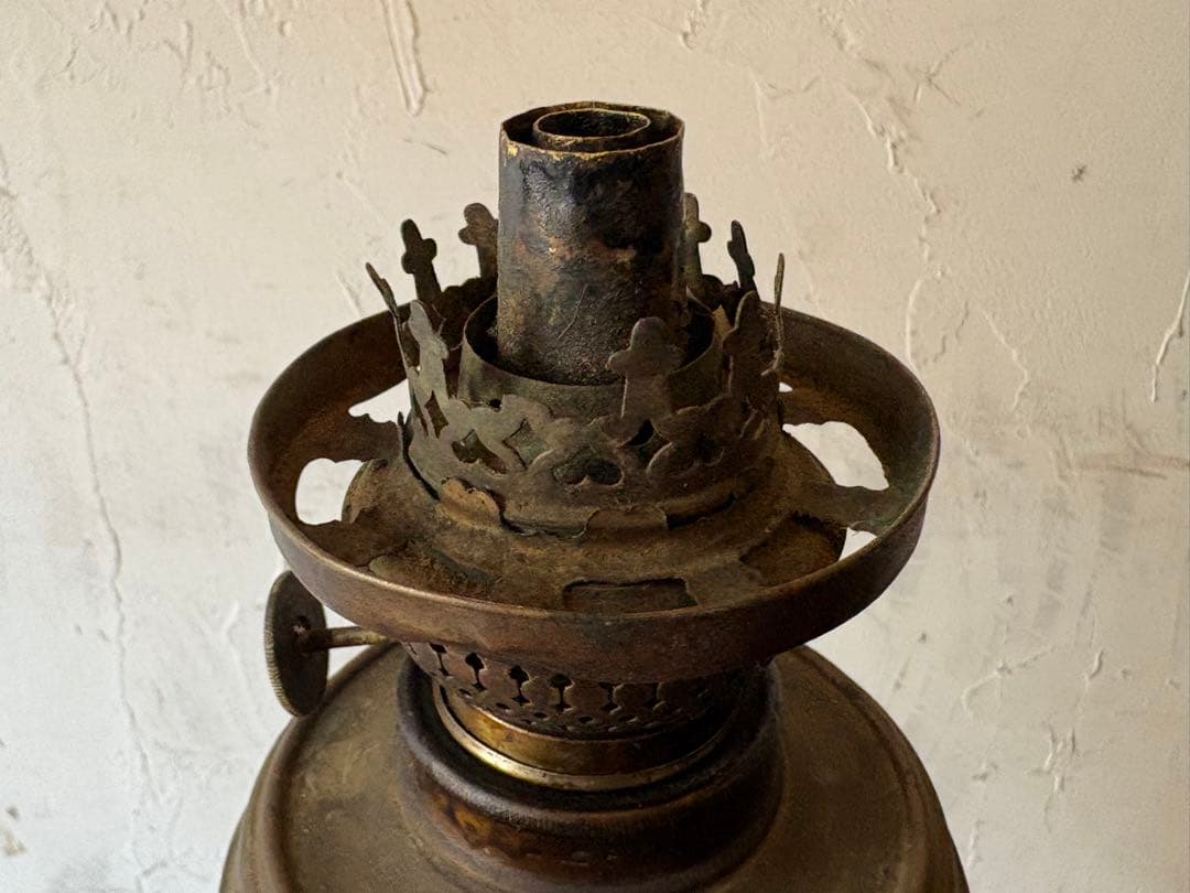 クラシックオイルランプ ガラスシェード レトロ アンティーク アルコールランプ