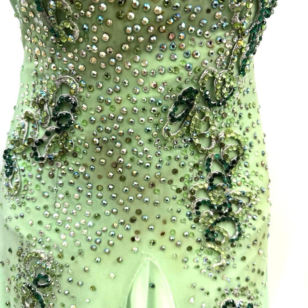 6346★ジャンティ★S ライトグリーン スタンダードドレス 社交ダンス