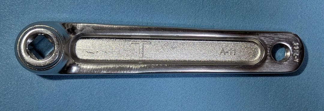 SKEACE スクエアテーパー ピスト用クランク 165mm 48T 　シルバー