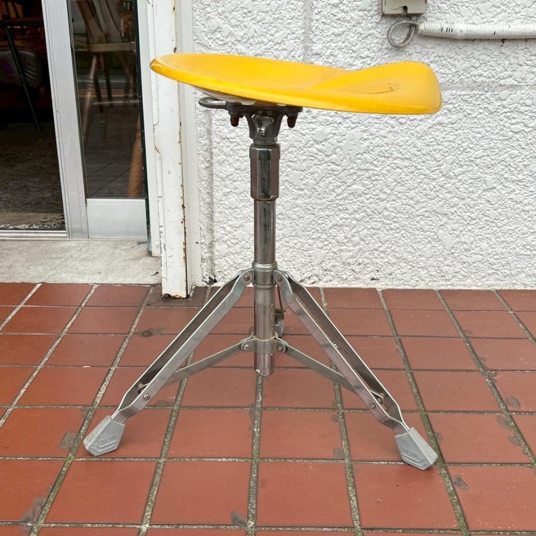 ダルトン ビートスツール X2 椅子 イエロー 折り畳み 回転 インダストリアル
