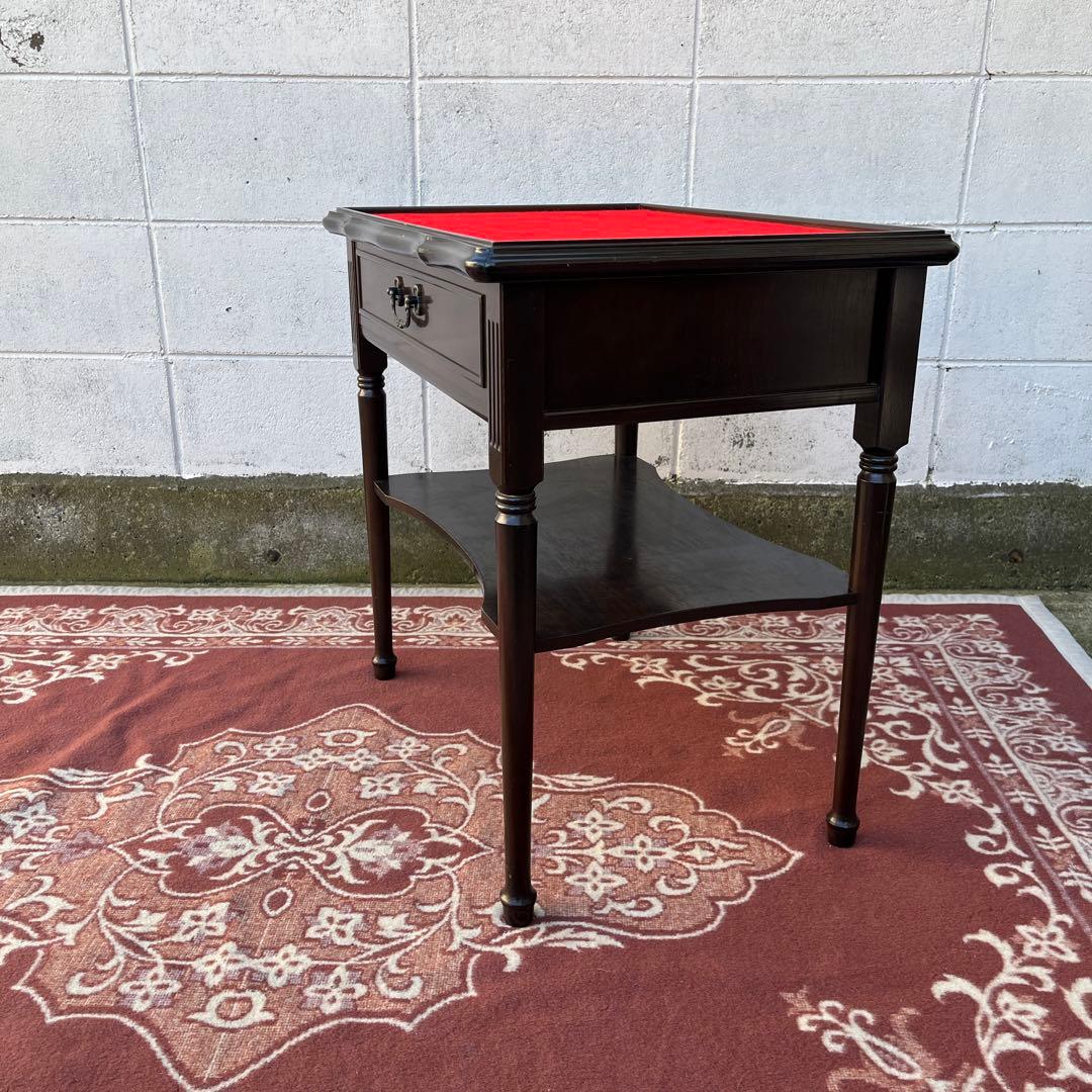 古家具ビンテージ品◾️起立木工 天板フェルト張り ディスプレイ台 飾り台 テーブル