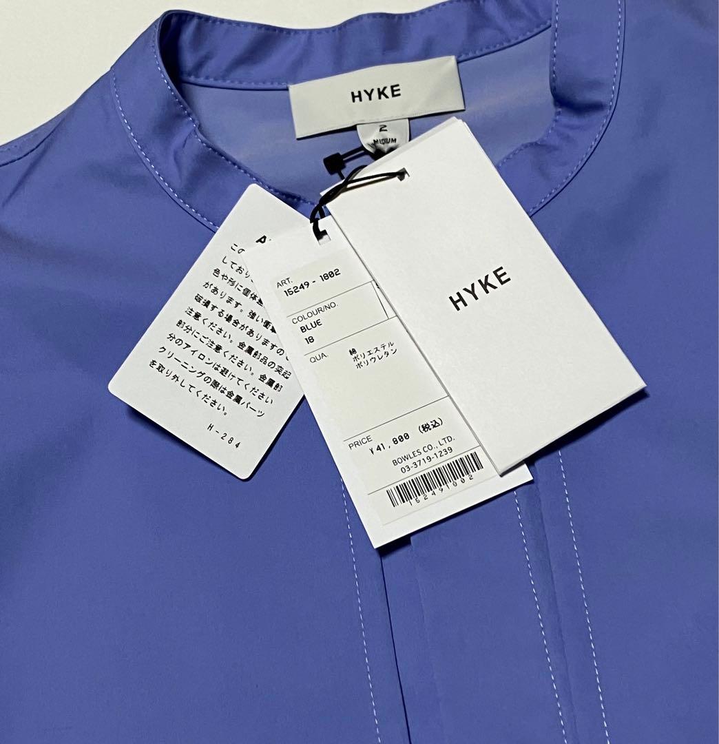 HYKE T/C BALLOON SLEEVE BLOUSE ブルー サイズ2