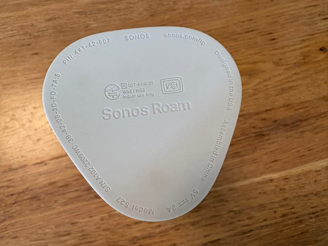 SONOS ROAMワイヤレススピーカー ホワイト