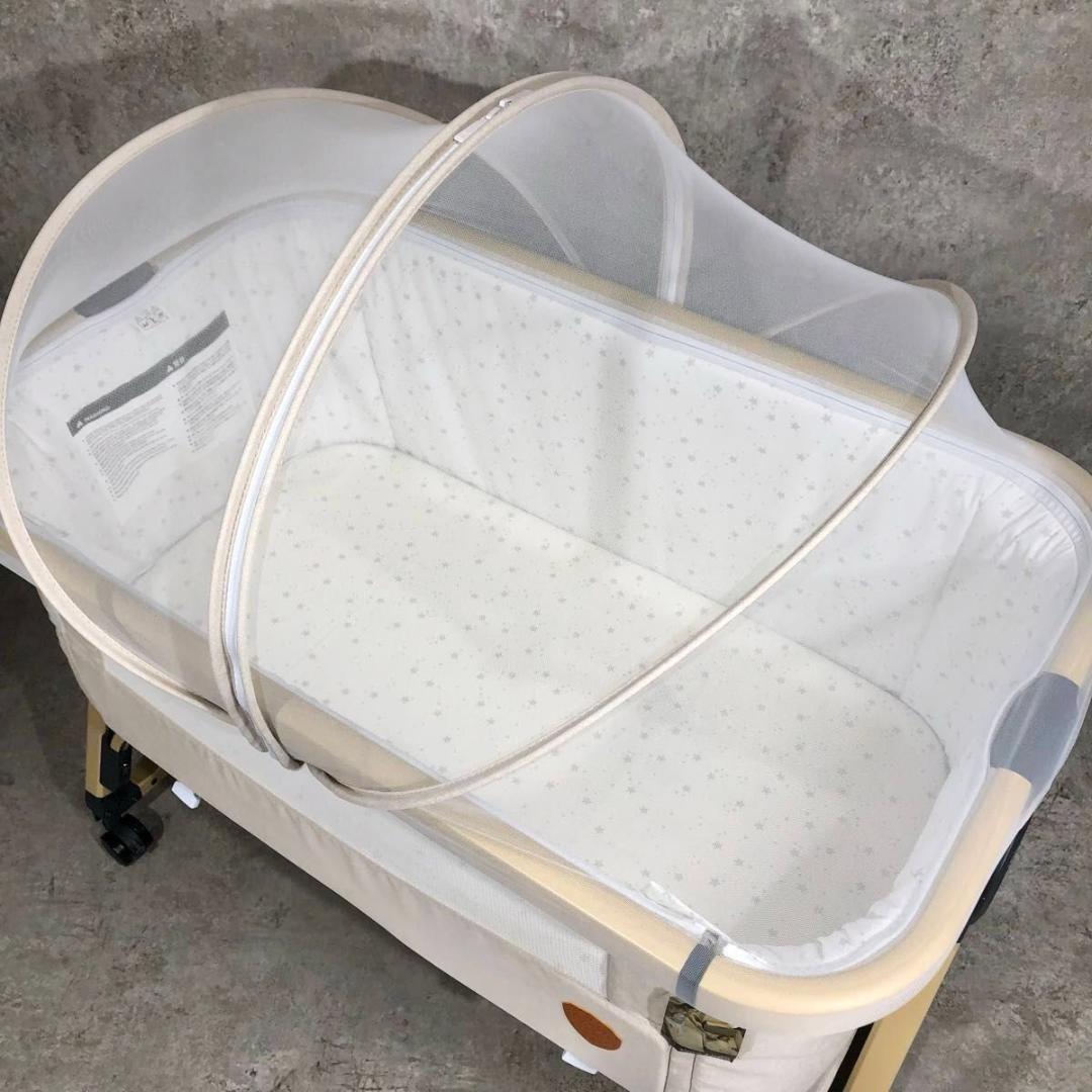 美品 折りたたみ HZDMJ ベビーベッド ゆりかご 添い寝 プレイヤード