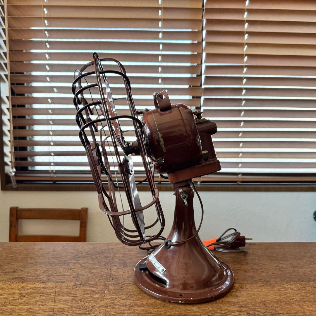 昭和レトロ稼働品　KDK ヴィンテージ扇風機　チョコレートブラウン
