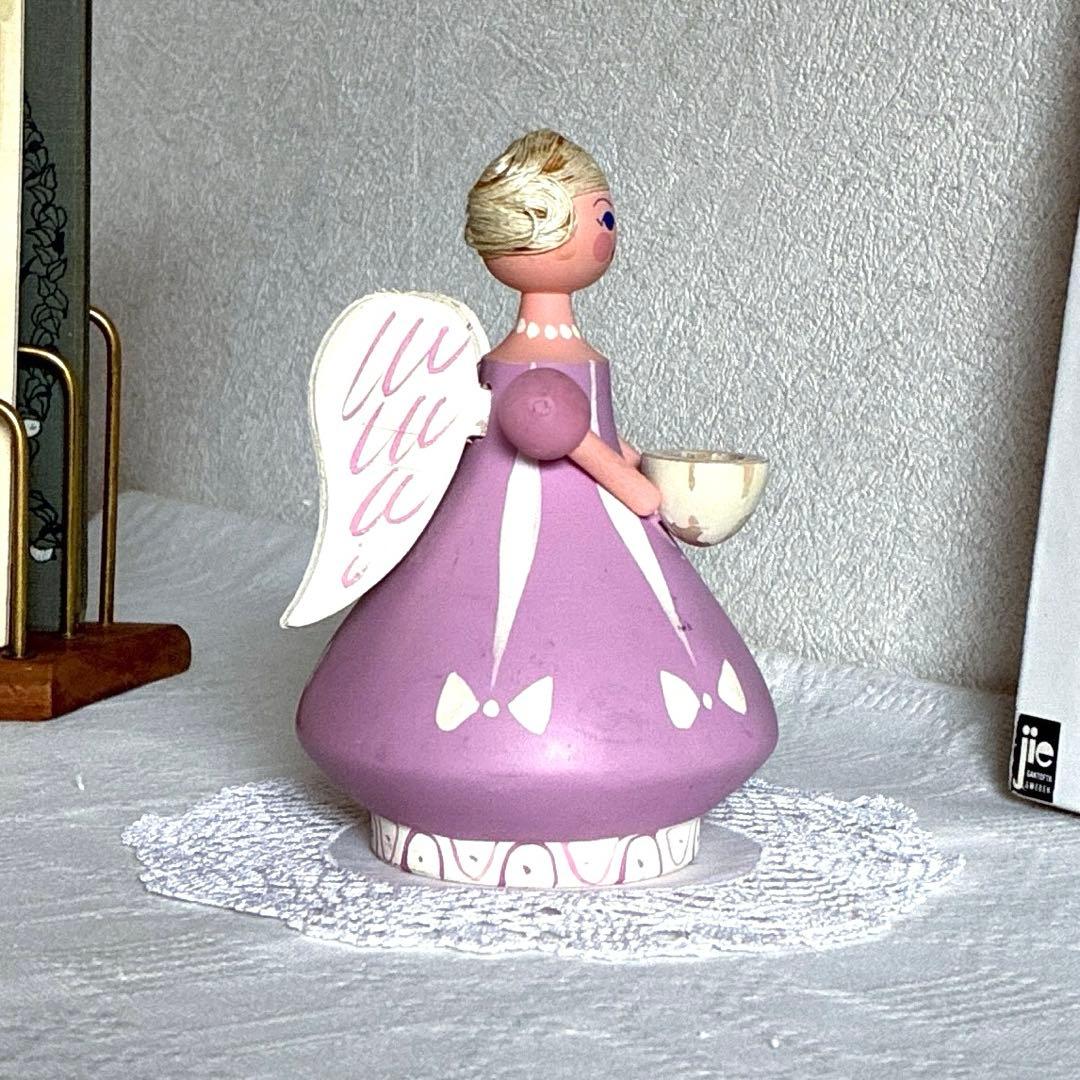 RN167 北欧ヴィンテージ Hemslöjd エンジェルのキャンドスタンド