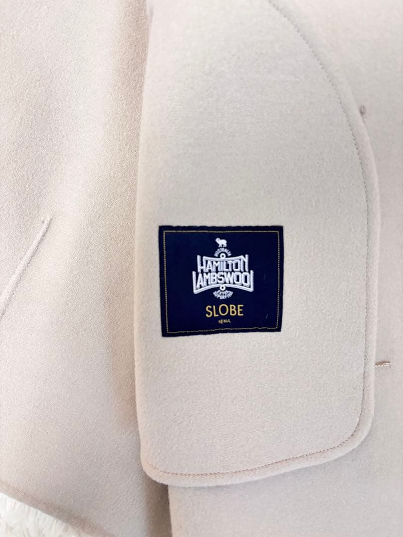 美品SLOBE IENA HAMILTON ダブルフェイスウールショートコート