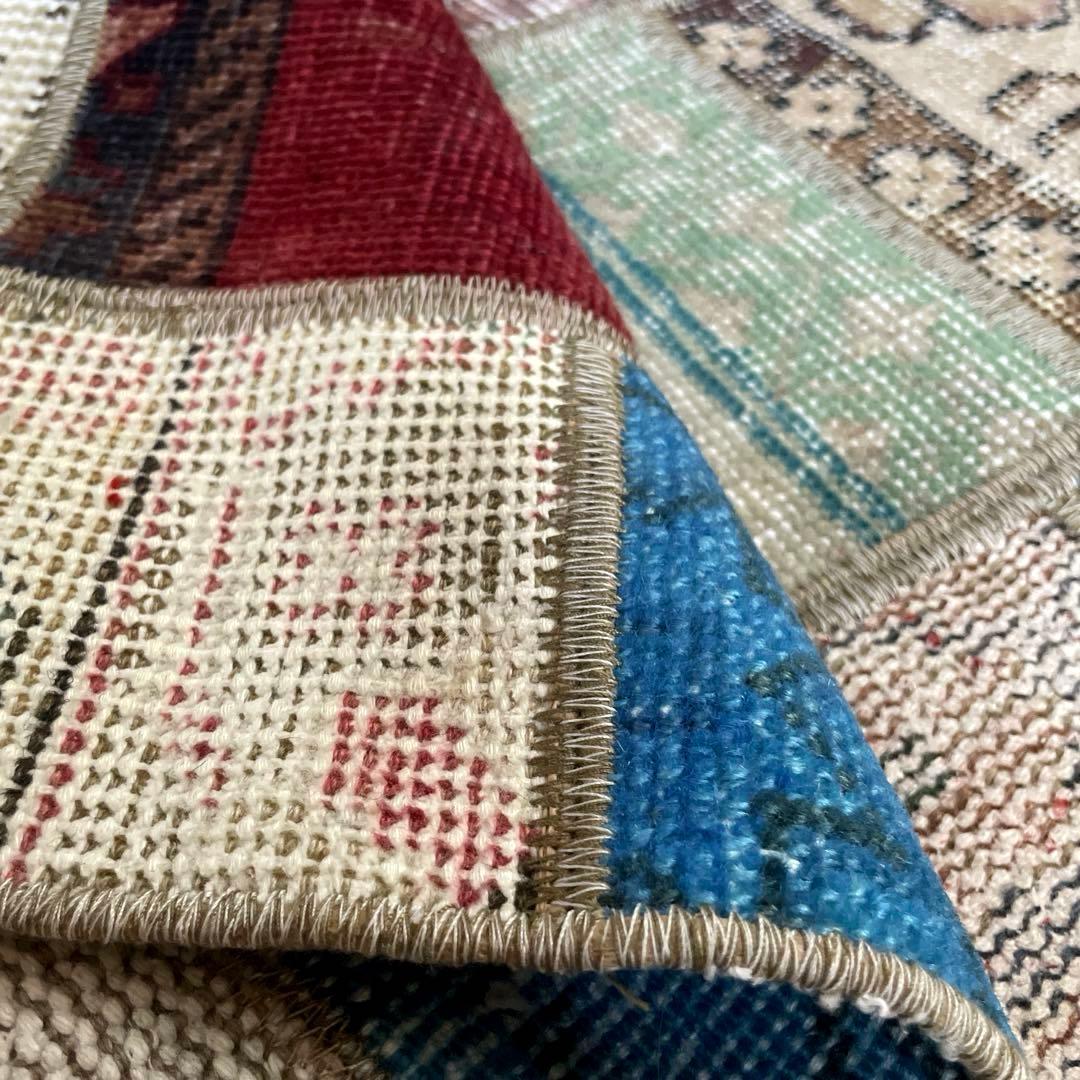 62×119 あると便利なパッチワークラグ　トルコヴィンテージラグ