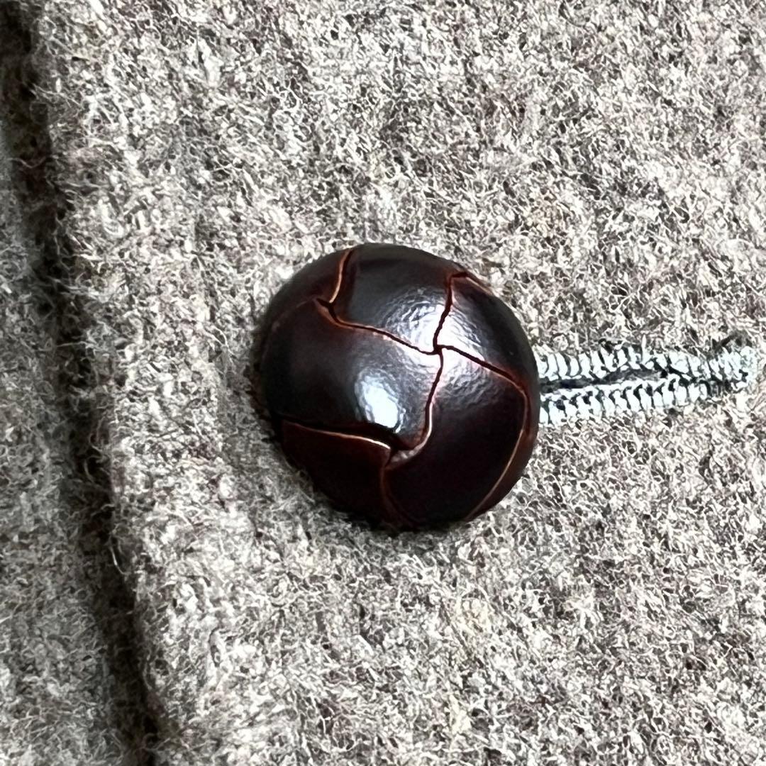 美品『ダントン』ウールモッサ メルトンジャケット 丸襟 くるみ釦 ベージュ 42