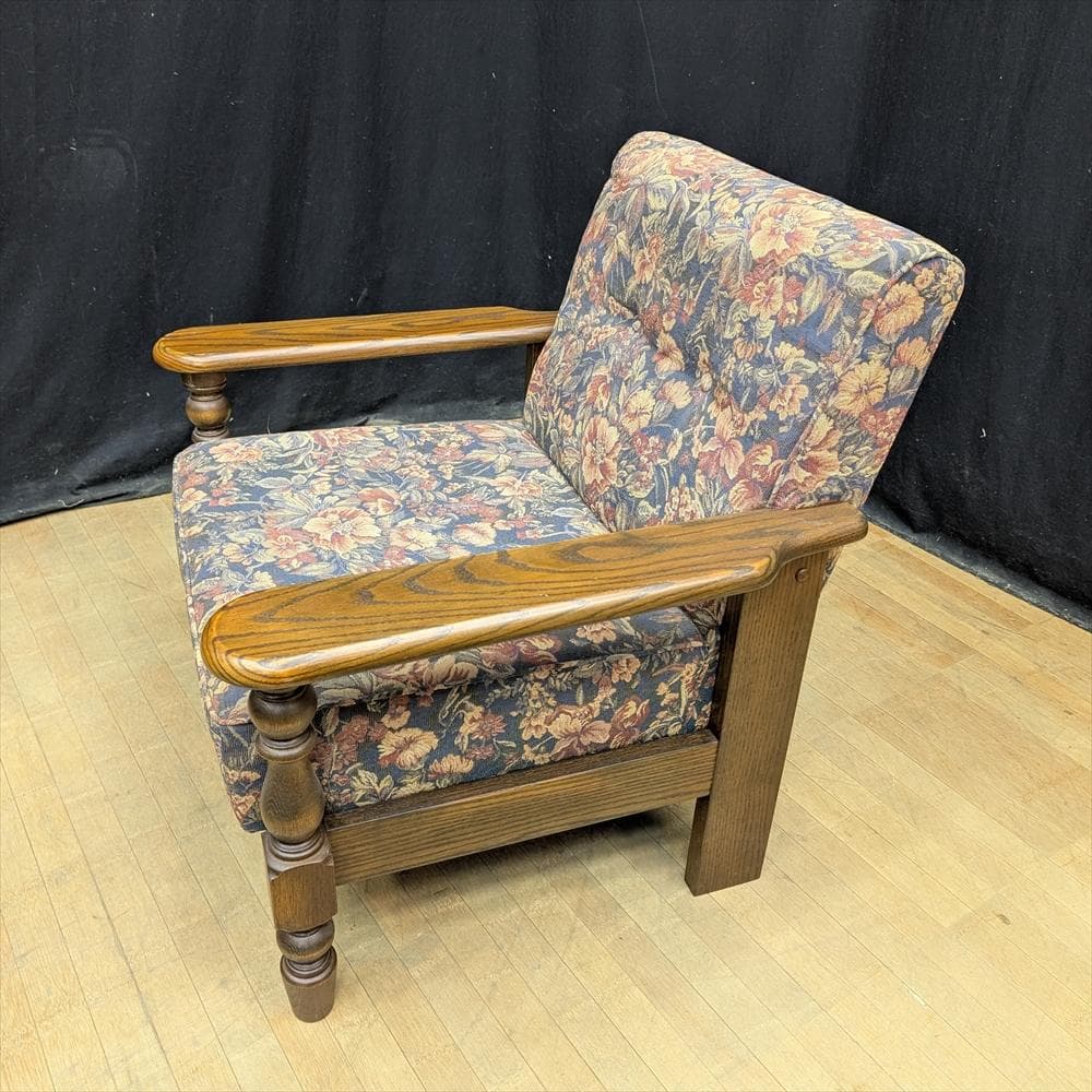 美品　カントリーハウス　三越　ブルージュ　オーク　シングルソファ　一人掛け　A