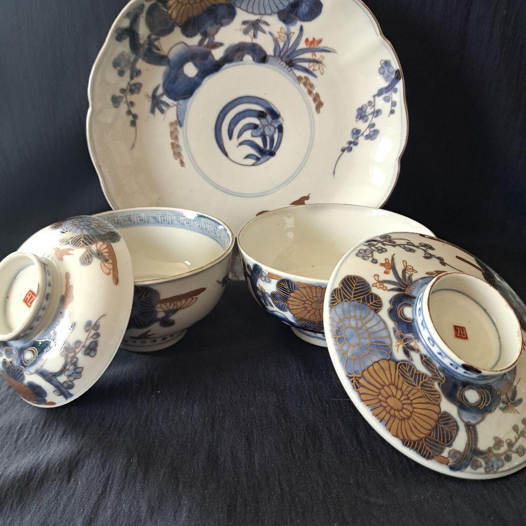 「ご成約者」です。 古伊万里色絵金彩皿 7種類1セット 骨董アンティ