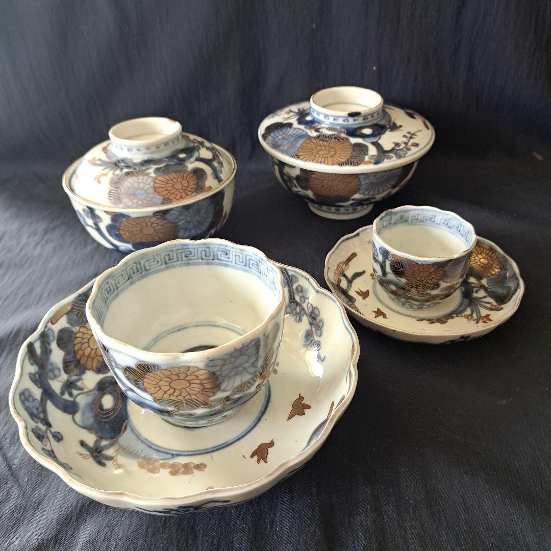 「ご成約者」です。 古伊万里色絵金彩皿 7種類1セット 骨董アンティ