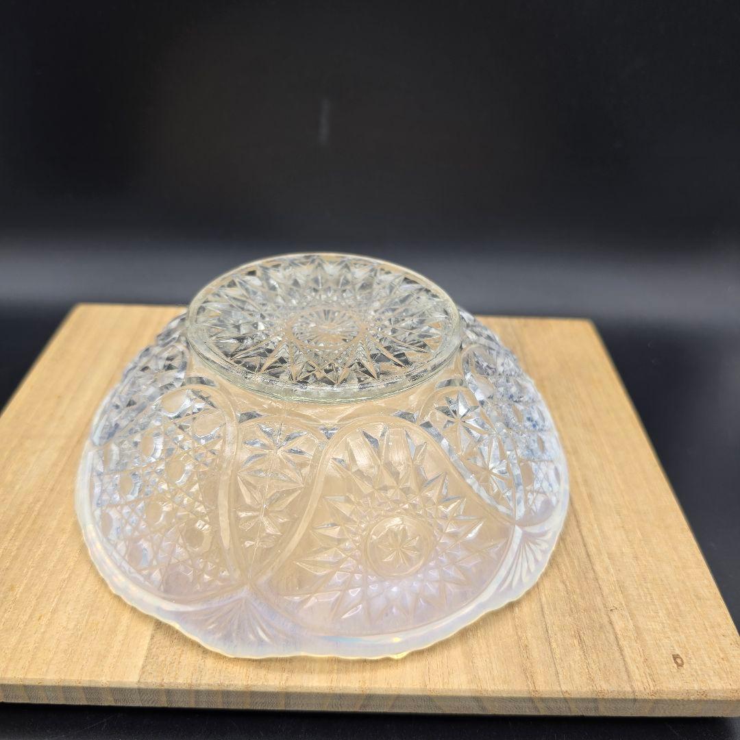 【骨董】大正ガラス 乳白色 小鉢 3個 時代もの