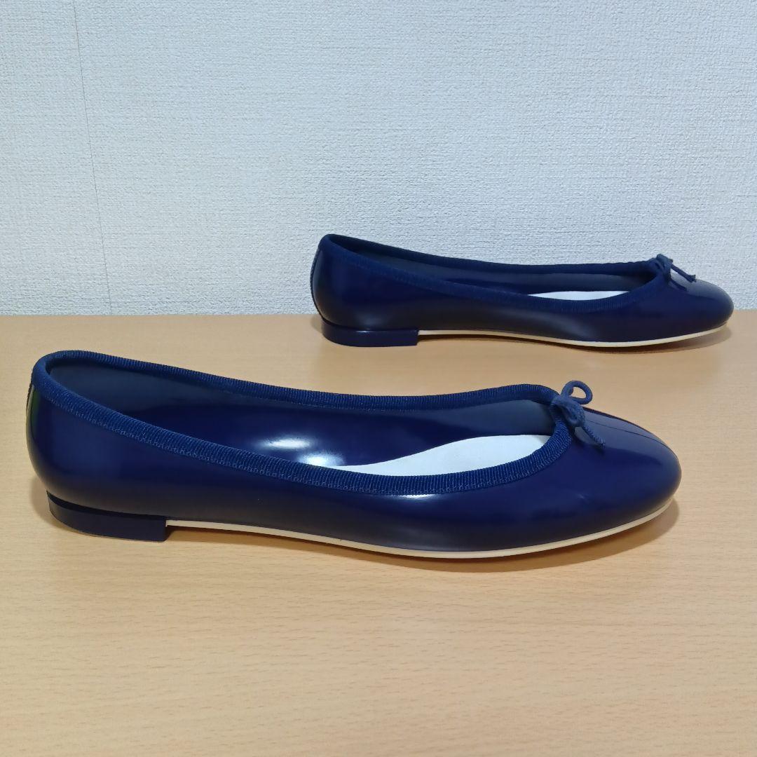 レペット フラットシューズ バレエ レイン サンドリオン ラバー 濃紺 40