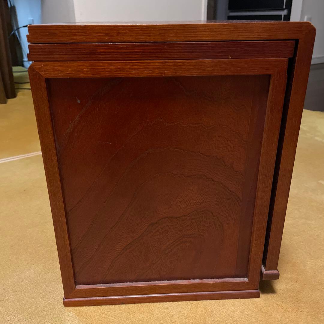 アンティーク和風 折りたたみ文机 3引き出し