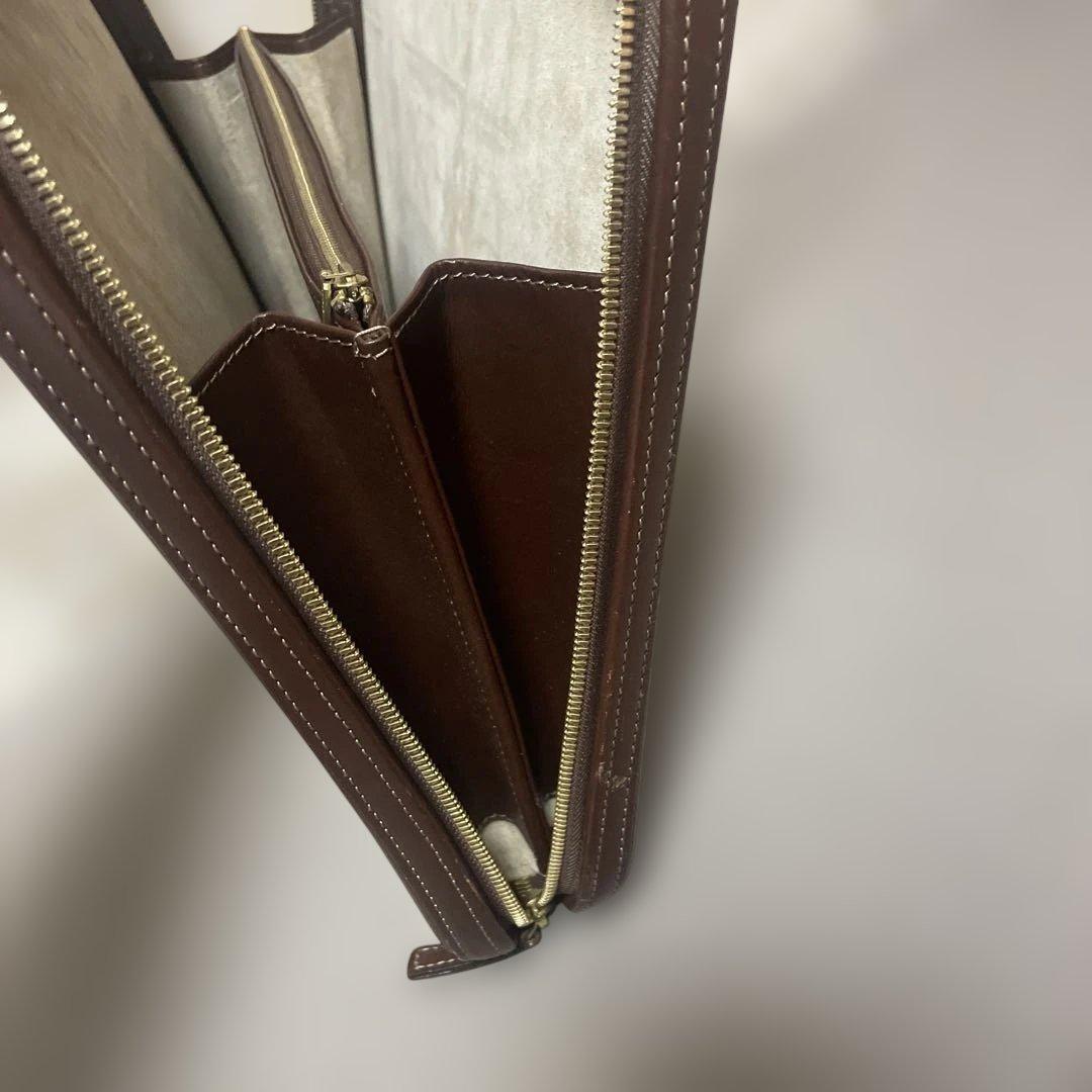 【美品】土屋鞄 コンフィオCONFFIO オイルヌメ ビジネスバッグ ブラウン