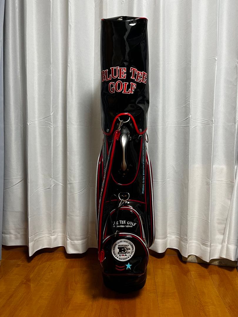 BLUE TEE GOLF キャディバッグ ブラックエナメル