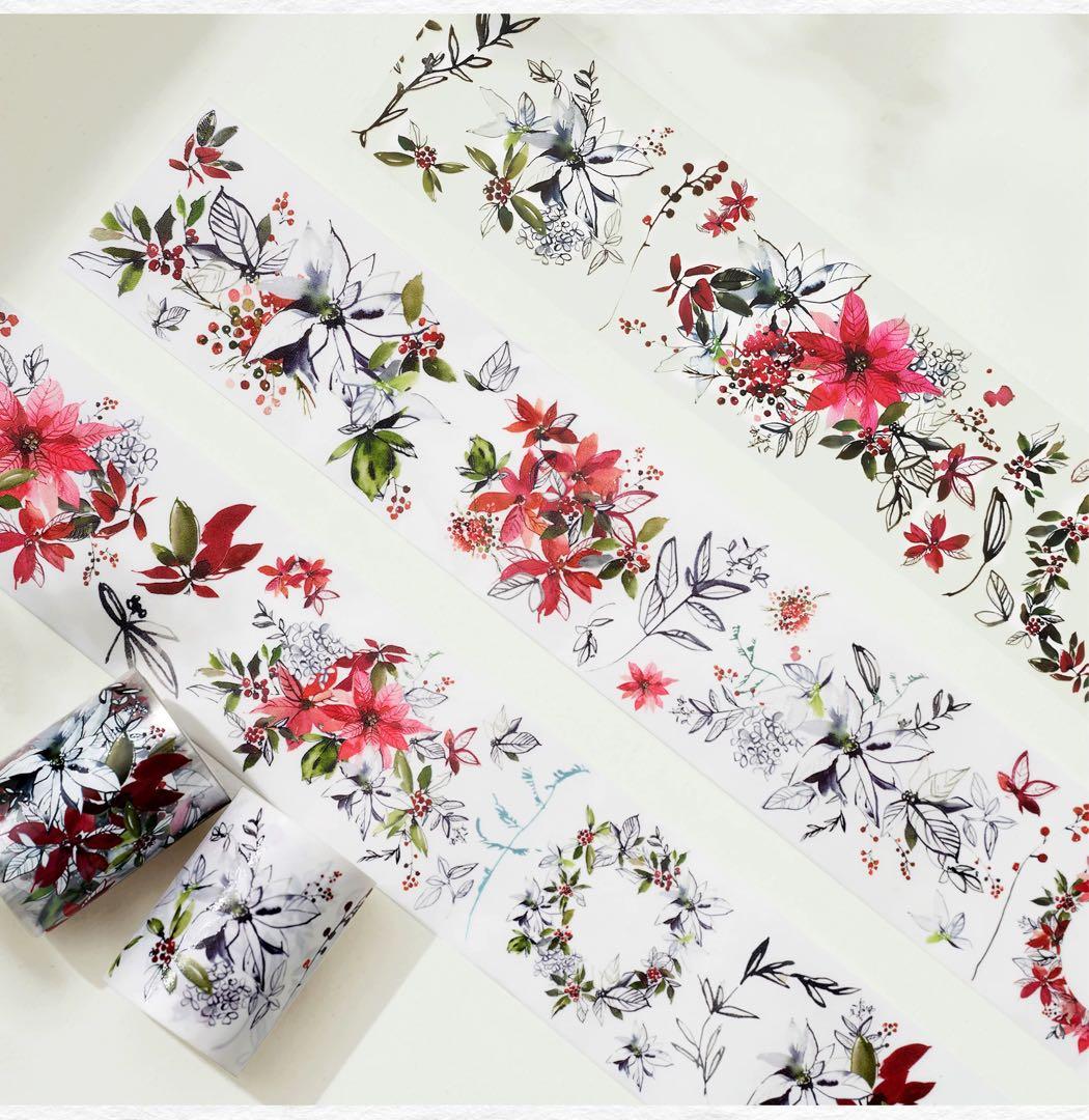 ⭐️SALE⭐️ WT《叶底藏花》海外マスキングテープ マステ