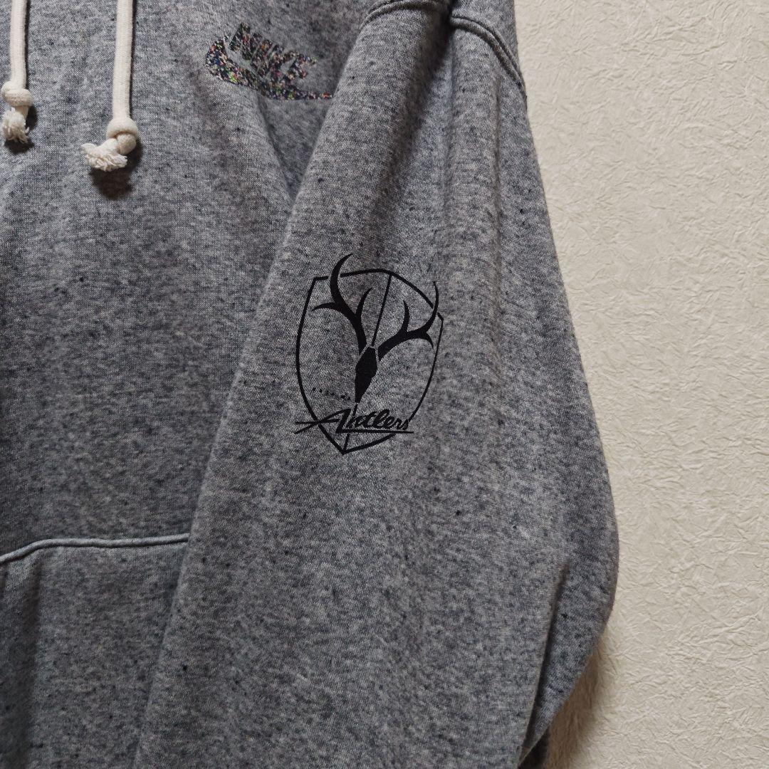 鹿島アントラーズ Nike グレー フード付きパーカー XL