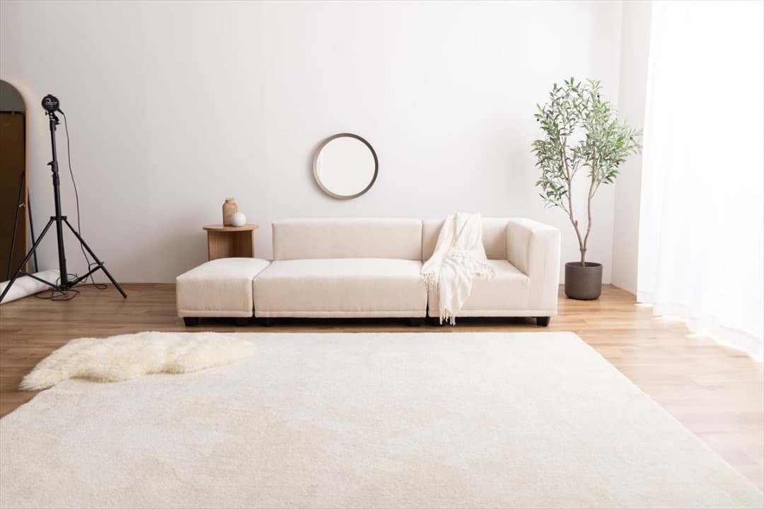 【送料無料】Sucre コーナーソファ 天然木フレーム Sバネ