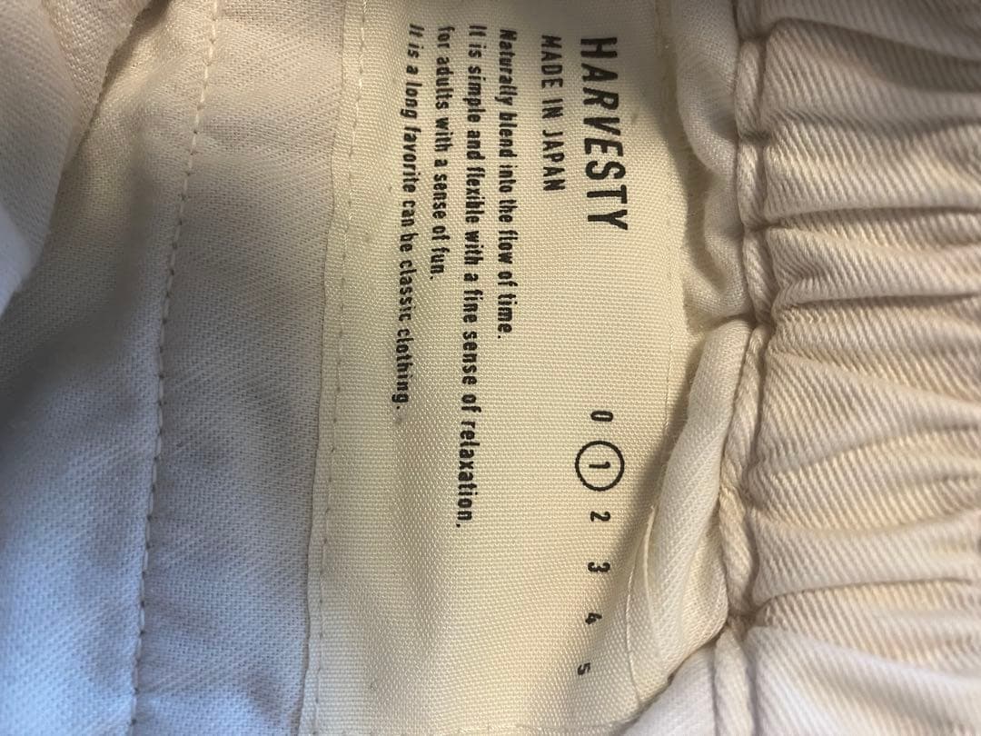 ハーべスティ サーカスパンツ アイボリー size1