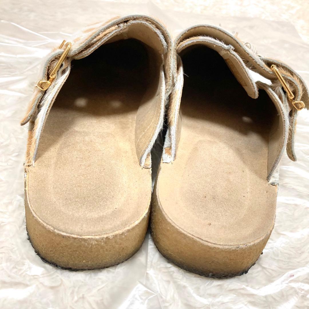 2022年 CLARKS トレックミュール タンカウプリント ハラコ 25cm