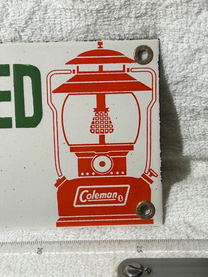 Coleman ヴィンテージ サインプレート　ディーラー金属製看板