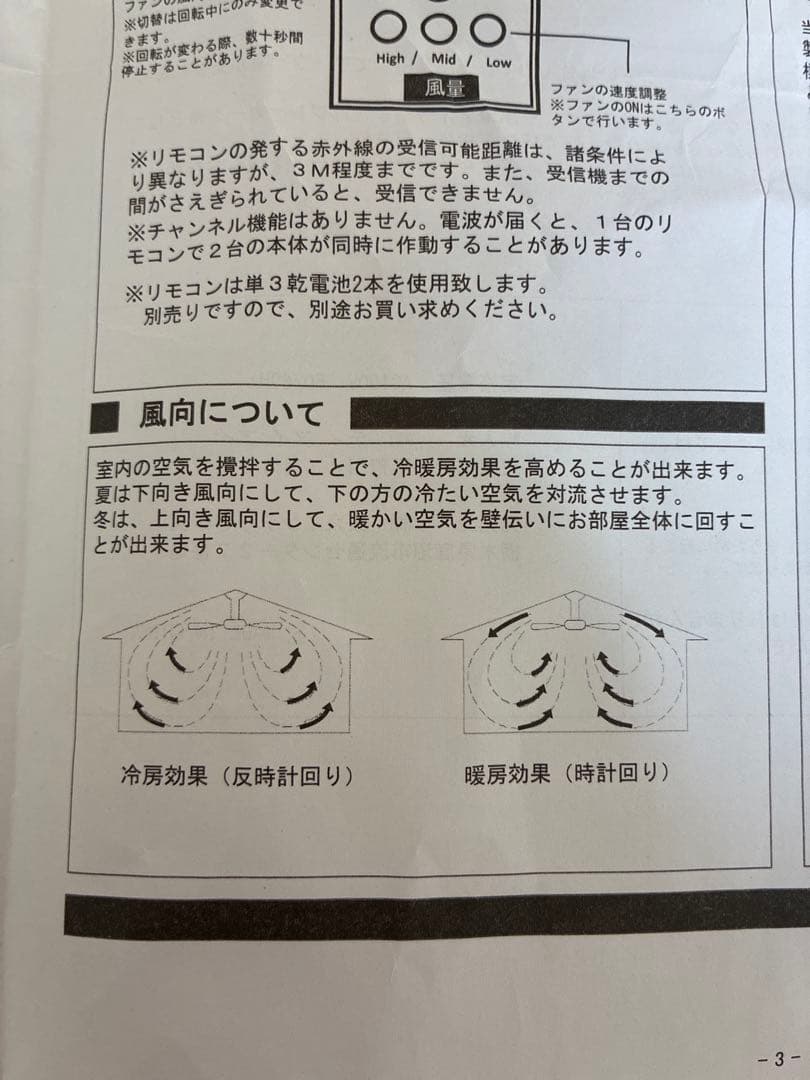 【新品未使用】東京インテリア シーリングファンライト リモコン付