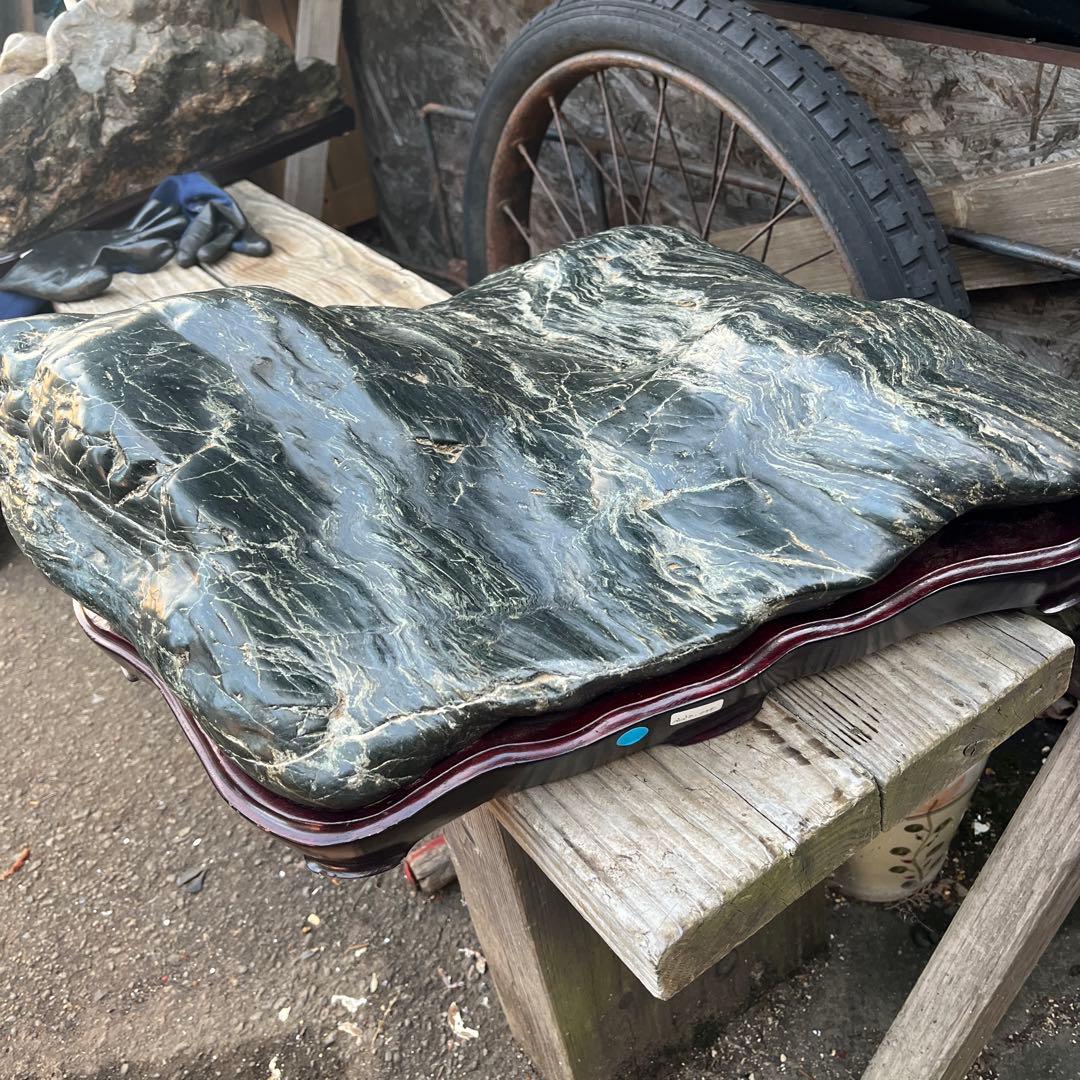 神居古潭石、神居古潭山波石、水石 水石展示会用、特大古潭山波石、初心石