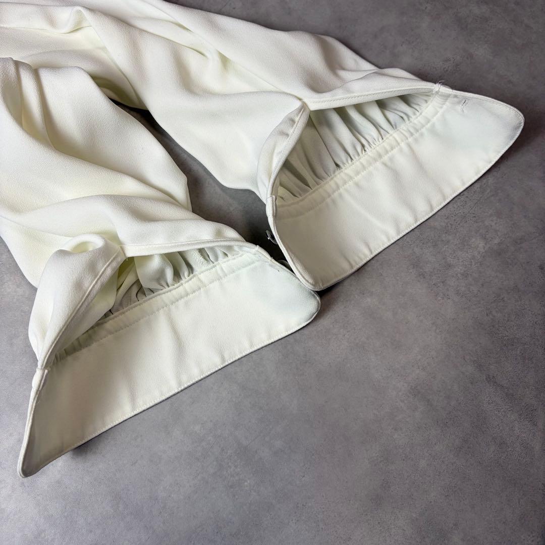 美品 allureville ジョーゼット ボウタイブラウス オフホワイト