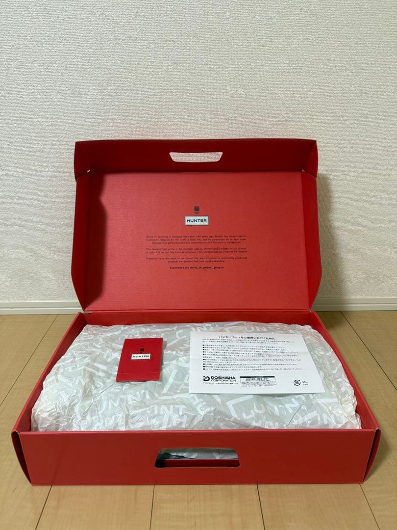 【新品・未使用】HUNTER 長靴 ブラック24cm UK5