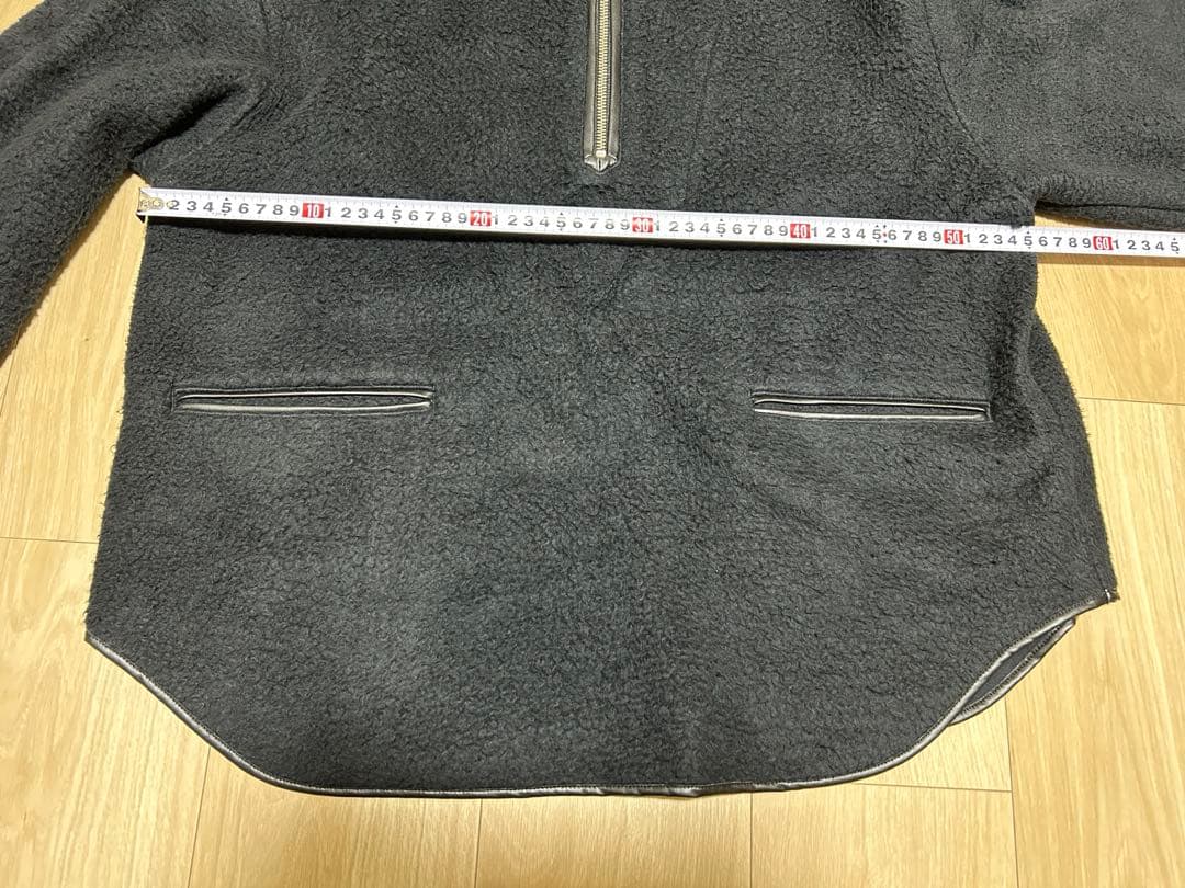 ほぼ新品　ヤクコフリース ハーフZIPフルオーバー ブラック M
