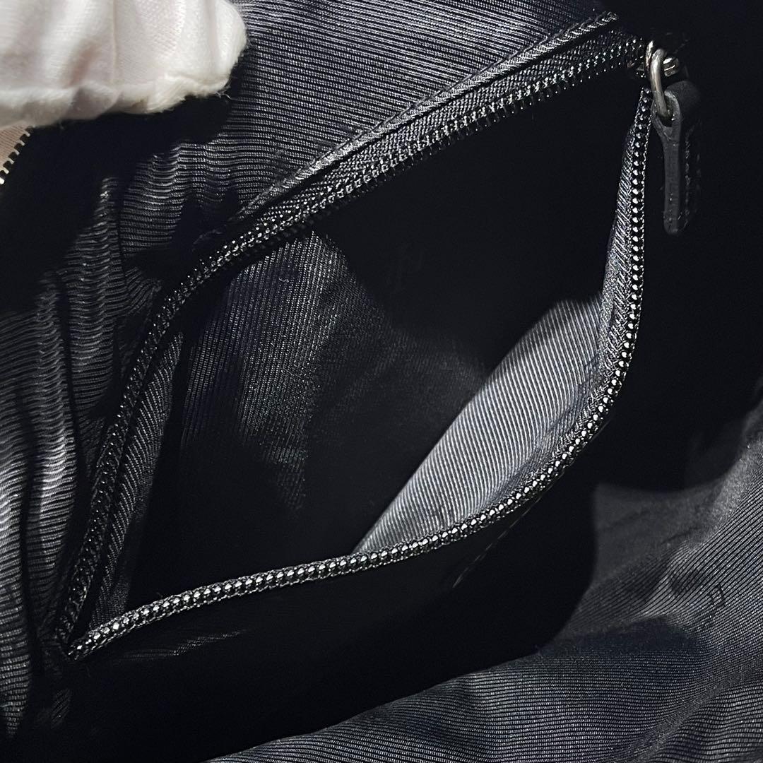 極美品☆ローレン ラルフローレン ムーンバッグ ワンショルダー 黒 三日月 本革