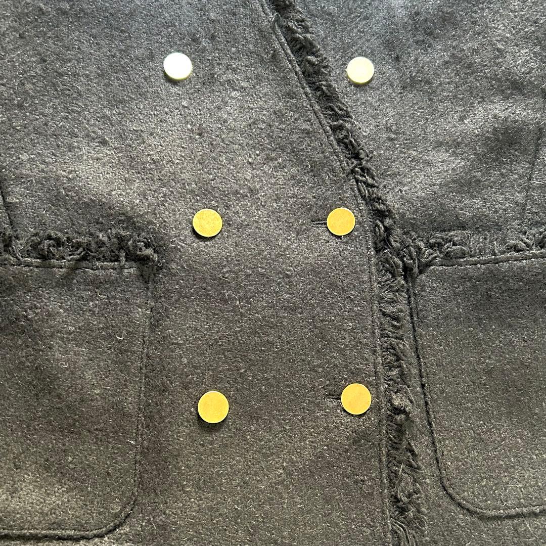 JOURNAL STANDARD ツイードジャケット　ノーカラー　金ボタン　23