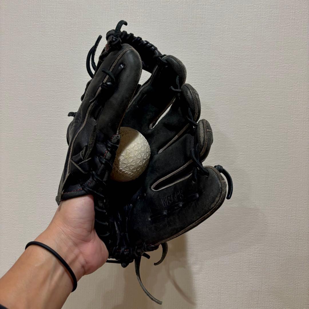 ワールドペガサス 軟式グローブ 少年用 型抜群 即戦力 ブラック 指リング