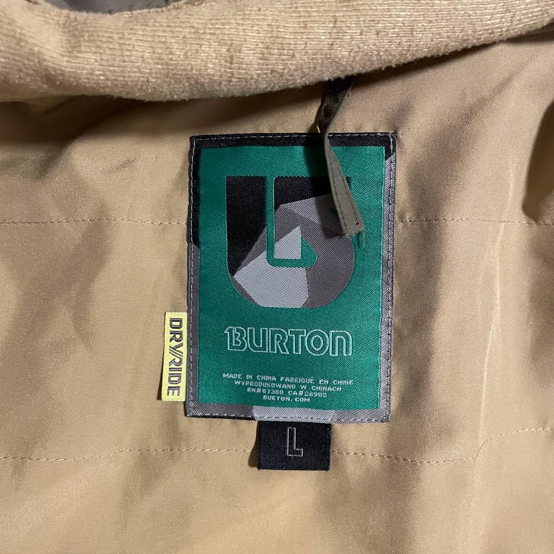 Burtonバートンスキーウェアスノーボードジャケットパーカーフード付カーキ希少