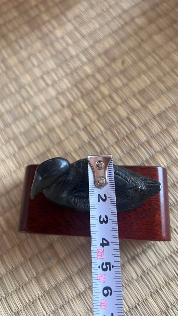 骨董晝道古銅製 水鳥鎮紙