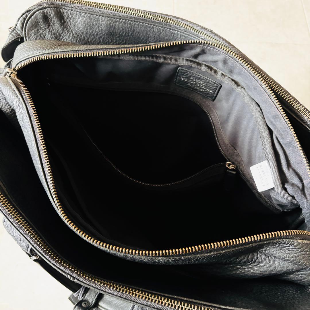 未使用級✨️ポーター オールレザー2wayブリーフケース 黒 シボ革 A4収納