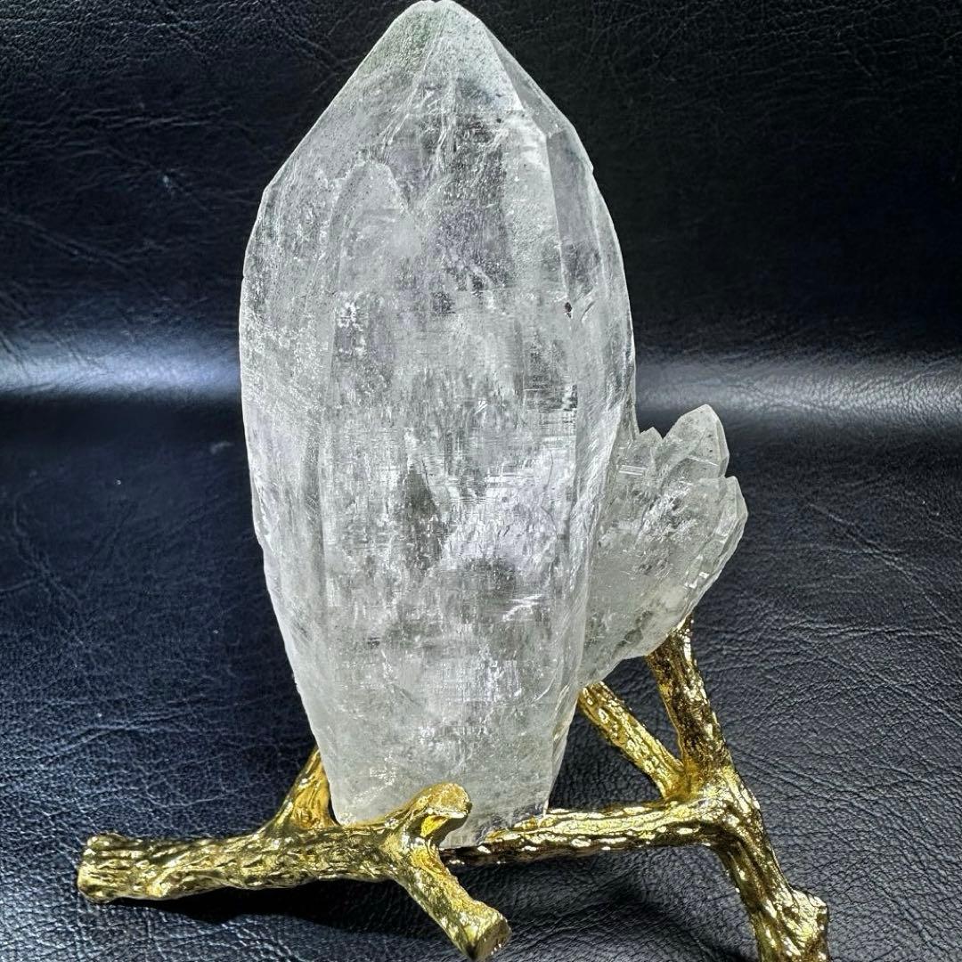 希少貴重マニハール産 高透明ヒマラヤ水晶クラスター クローライト共生A1215