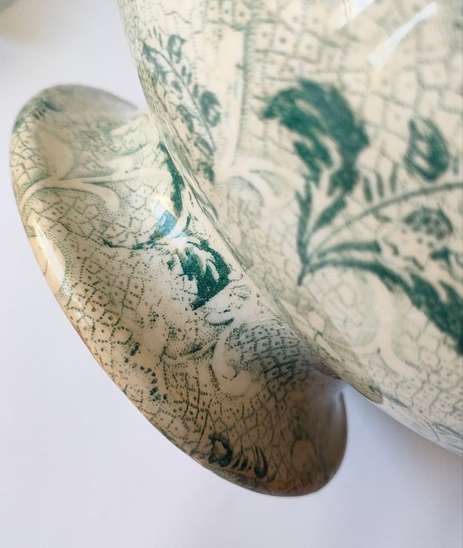 希少　美品　クレイユモントロー　鈴蘭　ボウル　フランスアンティーク