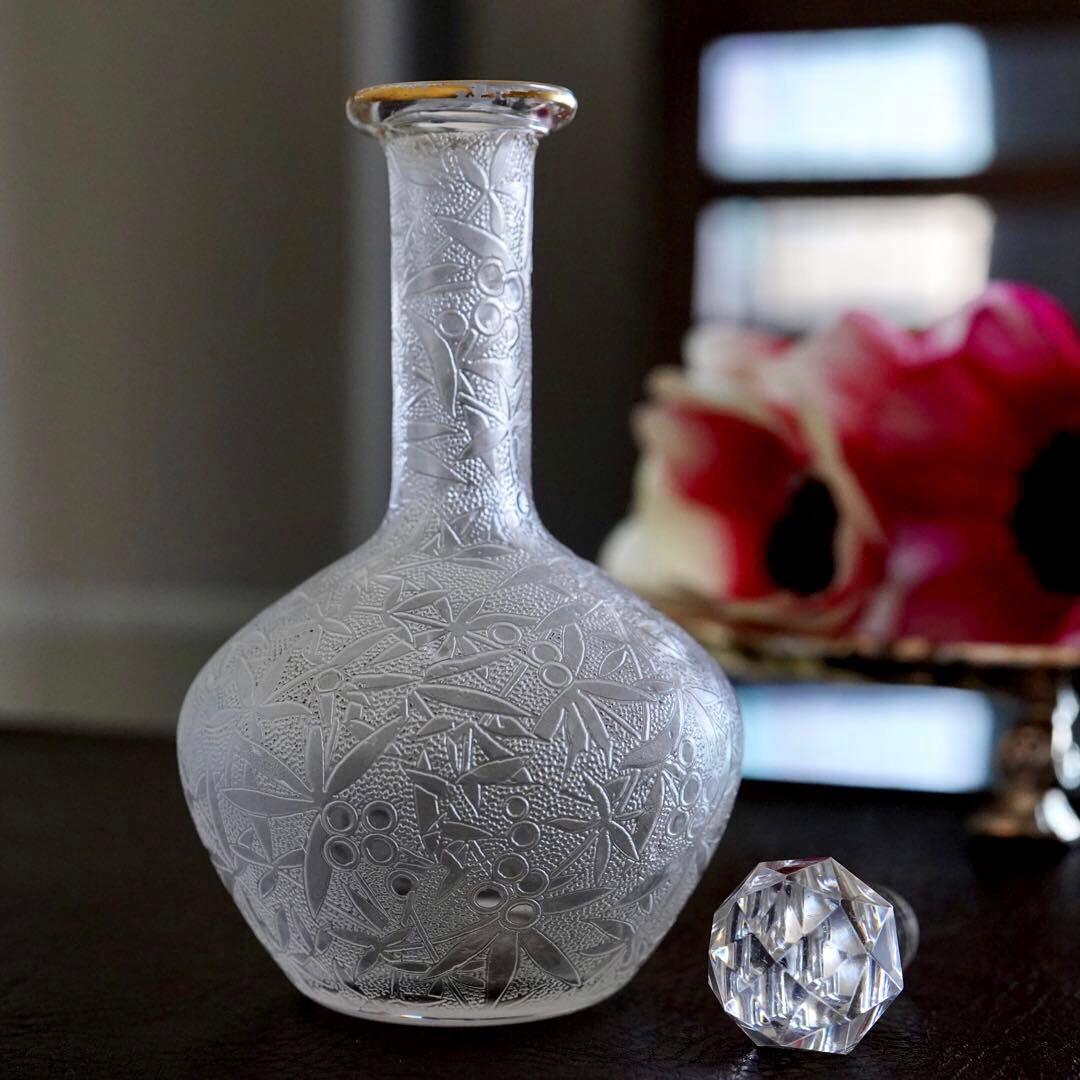 極希少★オールドバカラBACCARAT★24金彩★アシッドエッチング デカンタS