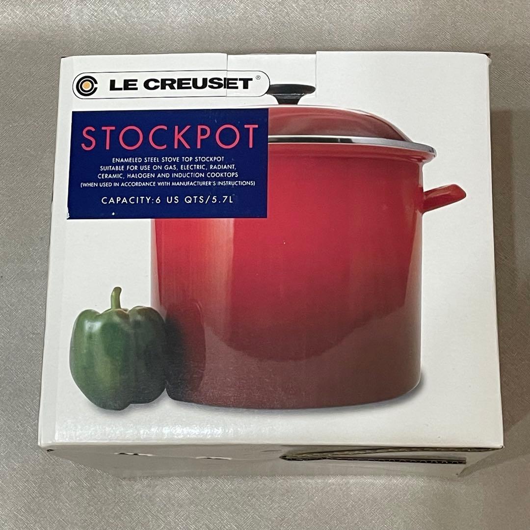 新品未使用　ルクルーゼ　ストックポット　オレンジ