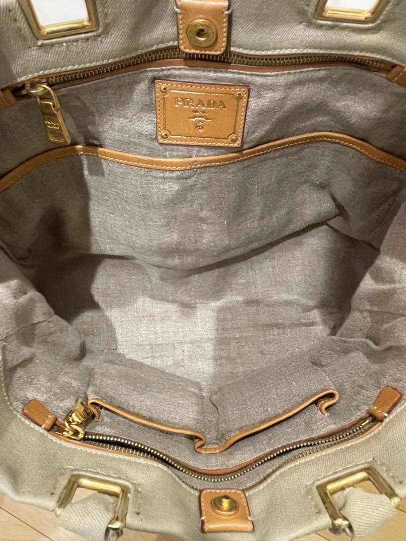 PRADA カナパ　トートバッグ　ベージュ