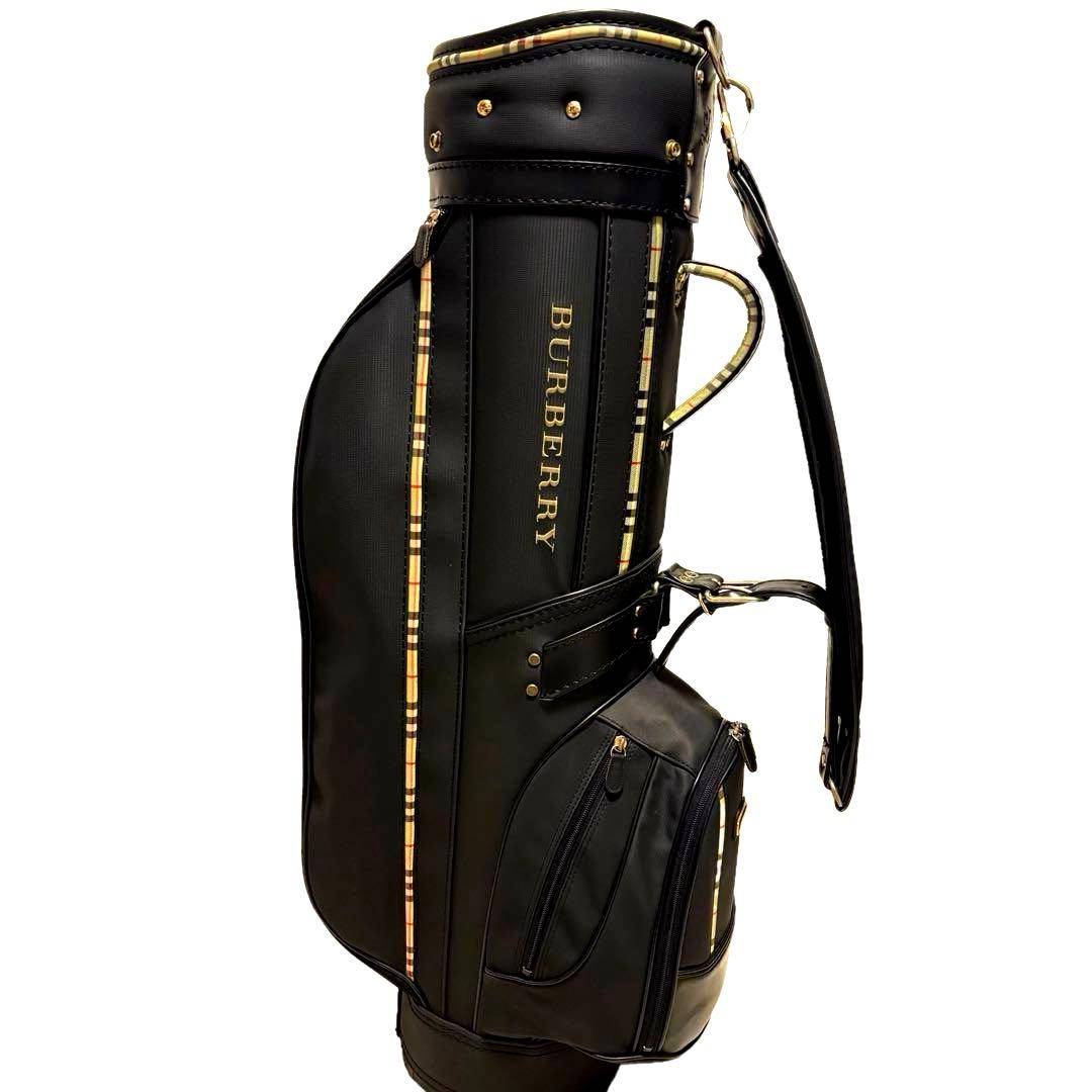 美品　BURBERRY ゴルフバッグ キャディバッグ　ノバチェック　ブラック