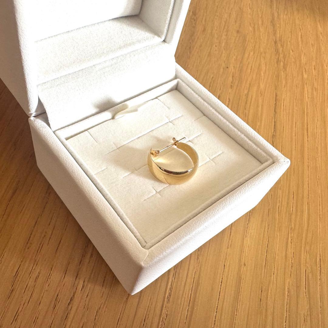 K18 ムーンピアス　フープピアス　月甲　5×13 片耳