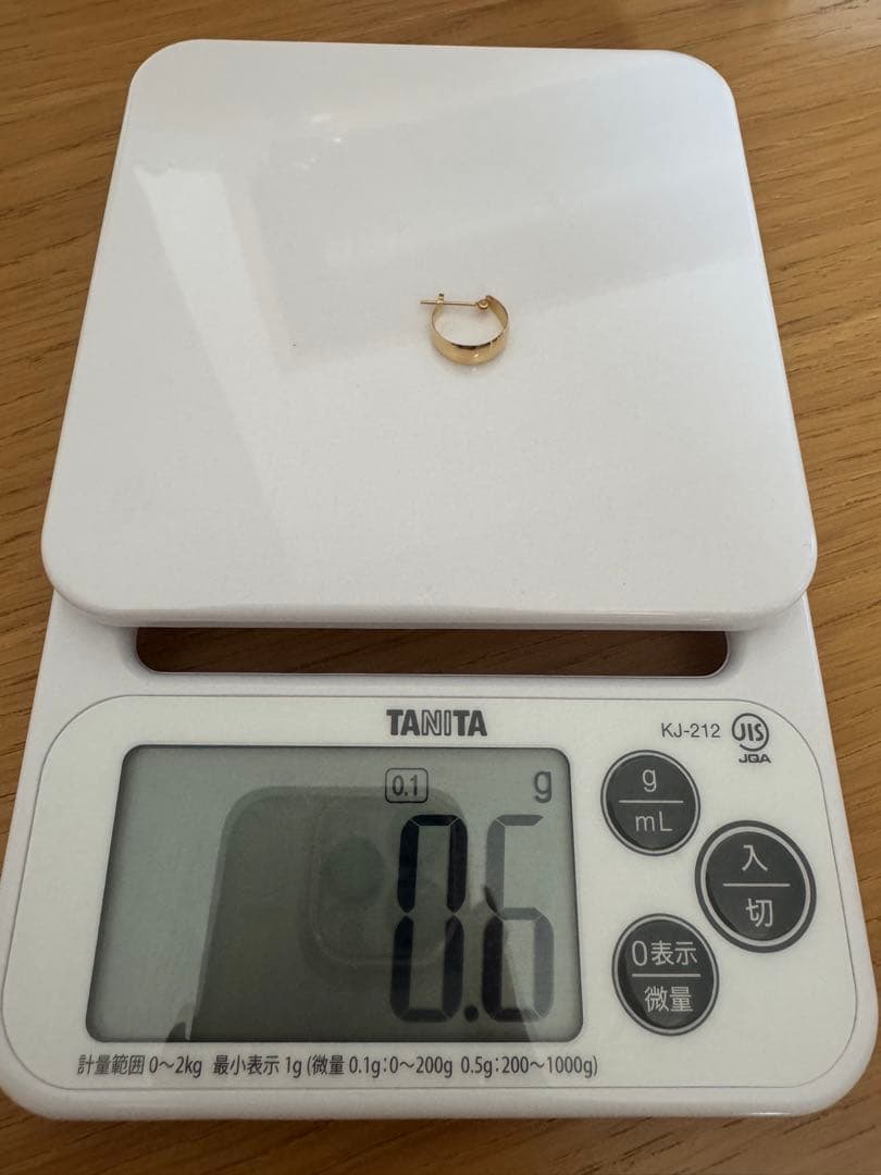 K18 ムーンピアス　フープピアス　月甲　5×13 片耳