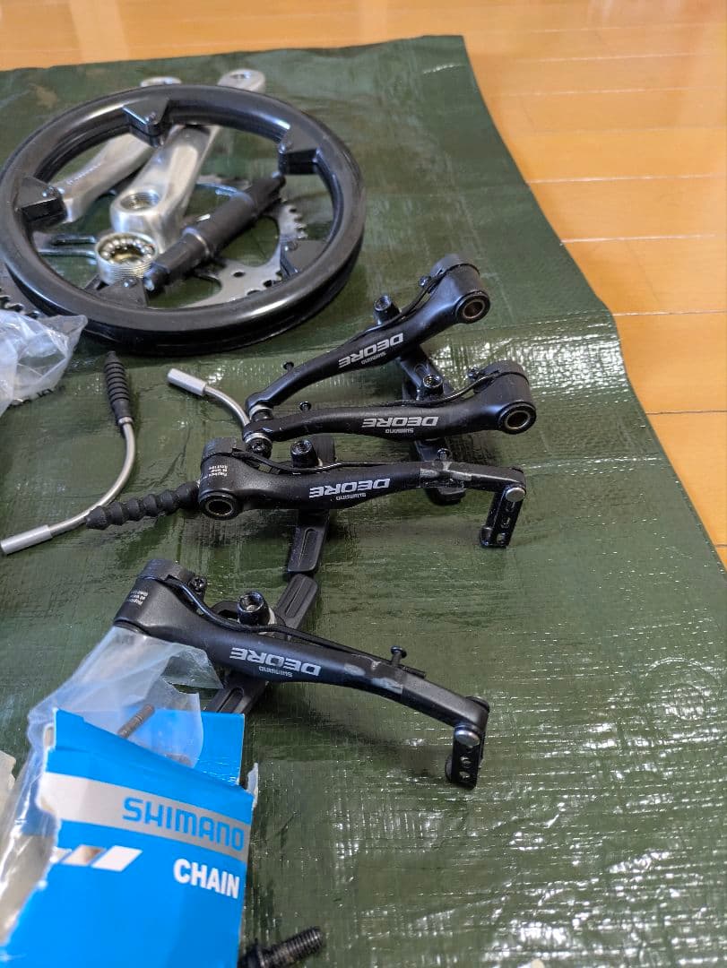 ジャンク自転車　ロードバイク　パーツ　部品　セット