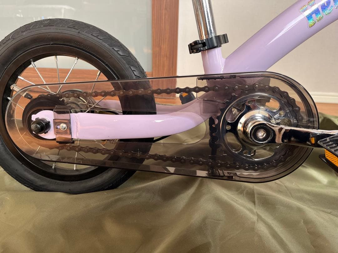 へんしんバイク2 パープル 12インチ おでかけバッグ＋メット付／品川区手渡し